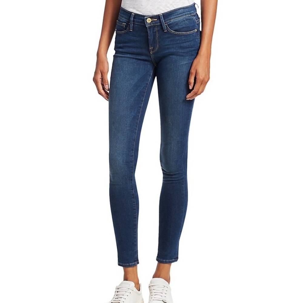 Frame Le Skinny de Jeanne Low Rise Stretch Jeans